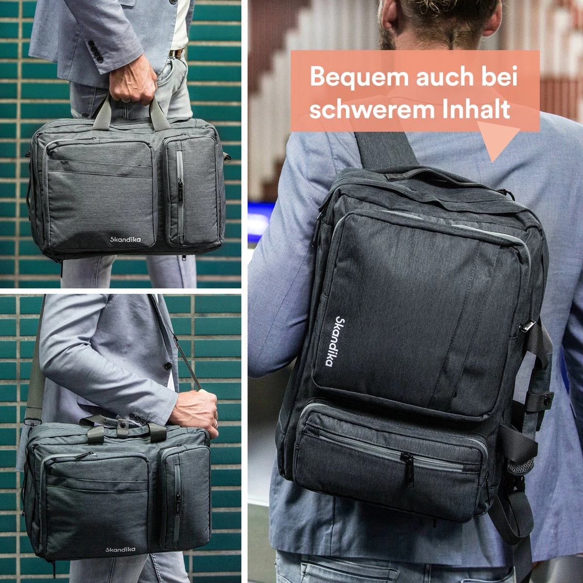 Skandika Levande Rugzak – Laptoptassen - Rugzak Dames – Rugzak Heren - Urban Style Ontwerp Rugtas – Daypack - Messenger Bag - Business Laptop Bag Reistas - Waterafstotend – 35 X 11 X 48 Cm (L X B X H) – 20 Liter - Voor School & Reizen – Grijs 7 Skandika Levande Rugzak – Laptoptassen - Rugzak Dames – Rugzak Heren - Urban Style Ontwerp Rugtas – Daypack - Messenger Bag - Business Laptop Bag Reistas - Waterafstotend – 35 X 11 X 48 Cm (L X B X H) – 20 Liter - Voor School & Reizen – Grijs - Afbeelding 7