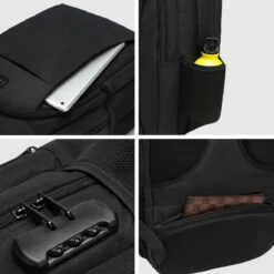 Kono Rugzak - Schooltas - 15,6 Inch Laptop Rugtas - Dames/Heren - 28L - Waterafstotend - Zwart 16 Kono Rugzak - Schooltas - 15,6 Inch Laptop Rugtas - Dames/Heren - 28L - Waterafstotend - Zwart -Schoolbenodigdheden 1200x1200 400