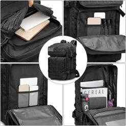 IBright 45L Militaire Rugzak | Tactische Rugzak | Oxford Stof | Waterdicht | Zwart -Schoolbenodigdheden 1200x1200 422