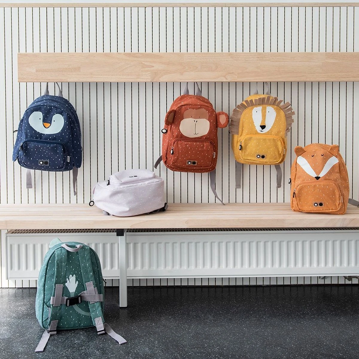 Trixie Hippo Kinderrugzak / Rugtas / Schooltas - Backpack - 12 Liter - Katoen - Blauw 4 Trixie Hippo Kinderrugzak / Rugtas / Schooltas - Backpack - 12 Liter - Katoen - Blauw - Afbeelding 4