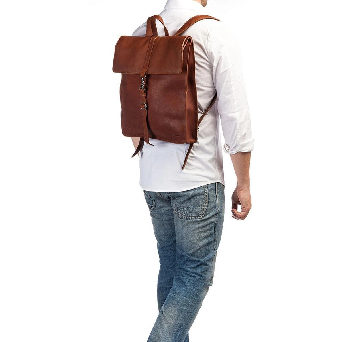 Burkely Antique Avery Unisex Rugzak - Cognac 14 Burkely Antique Avery Unisex Rugzak - Cognac - Afbeelding 14