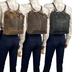 Anti-diefstal Rugtas - Rugzak Dames - Schoudertas Leer - Backpack - Echt Buffelleer - Cognac -Schoolbenodigdheden 1200x1200 927