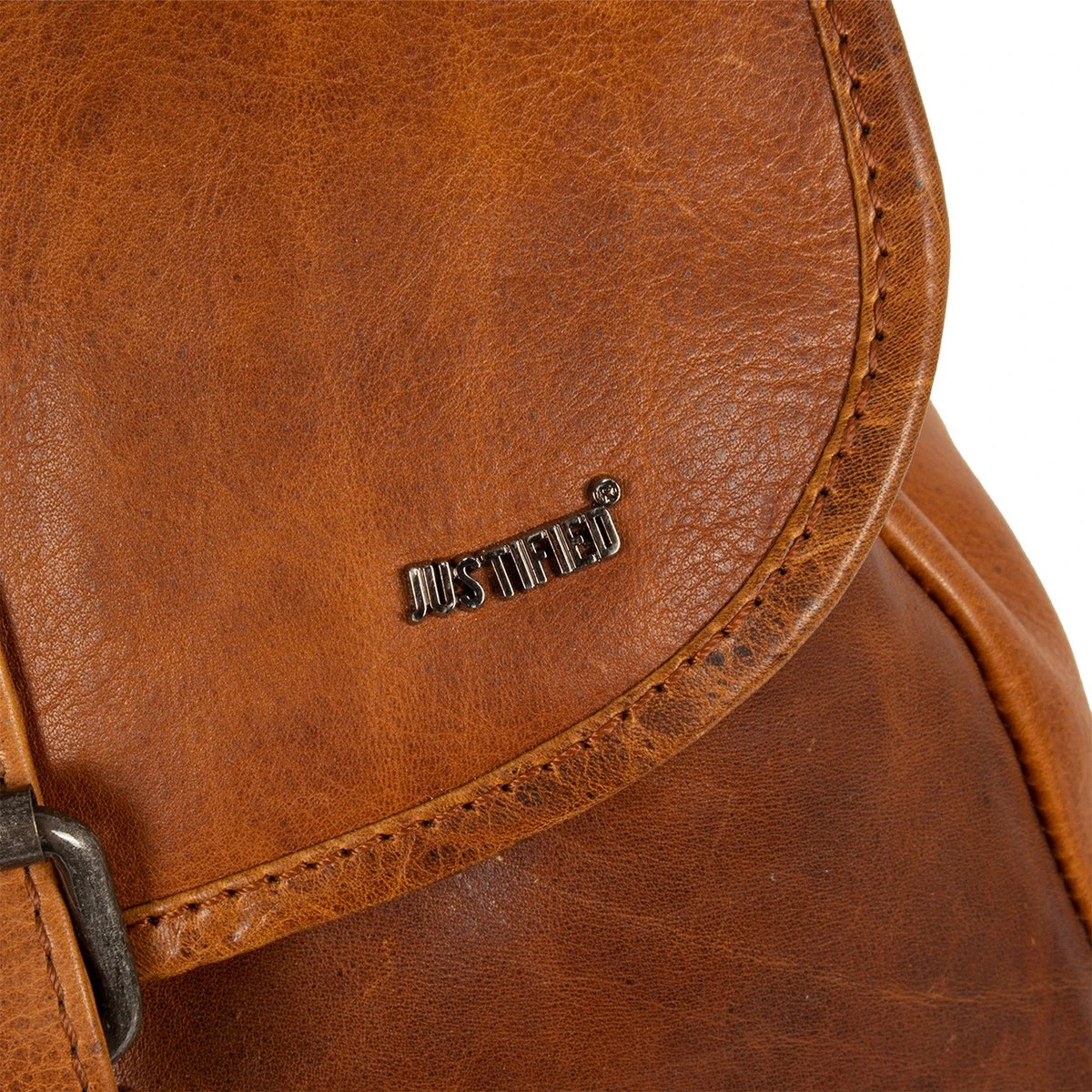 Justified Bags® Nynke Leren Classic Rugtas Cognac 4 Justified Bags® Nynke Leren Classic Rugtas Cognac - Afbeelding 4