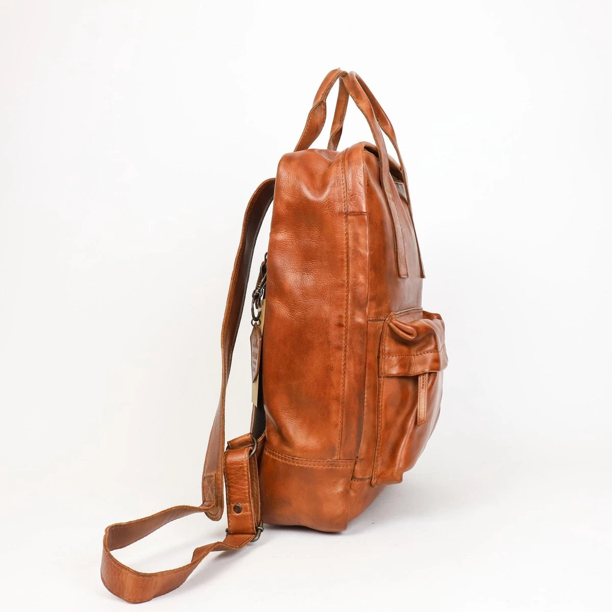 Bear Design Maja Leren Rugzak - Cognac 2 Bear Design Maja Leren Rugzak - Cognac - Afbeelding 2