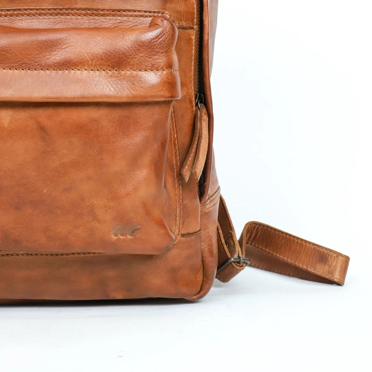 Bear Design Maja Leren Rugzak - Cognac 7 Bear Design Maja Leren Rugzak - Cognac - Afbeelding 7