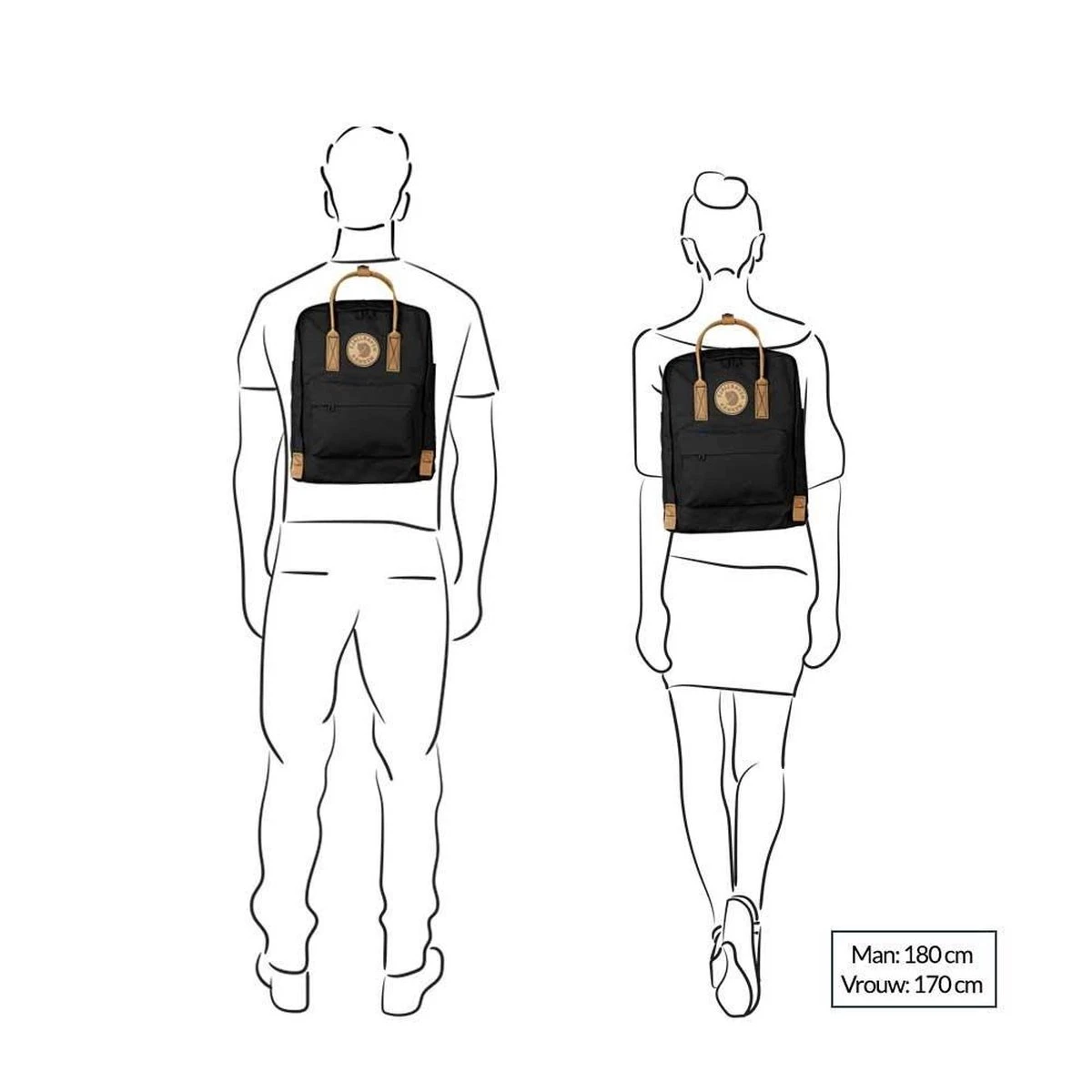 Fjallraven Fjällräven Kånken No. 2 Black Unisex Rugzak - Black 8 Fjallraven Fjällräven Kånken No. 2 Black Unisex Rugzak - Black - Afbeelding 8