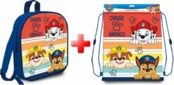 Paw Patrol Rugzak En Sporttas Set - Kleurrijk - 2 Stuks - Kleuterschool Tas - School - Jongens En Meisjes - Kinderen - 3 Jaar - Gift - Cadeau