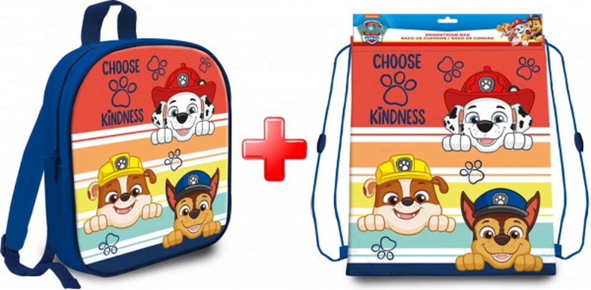 Paw Patrol Rugzak En Sporttas Set - Kleurrijk - 2 Stuks - Kleuterschool Tas - School - Jongens En Meisjes - Kinderen - 3 Jaar - Gift - Cadeau 1 Paw Patrol Rugzak En Sporttas Set - Kleurrijk - 2 Stuks - Kleuterschool Tas - School - Jongens En Meisjes - Kinderen - 3 Jaar - Gift - Cadeau