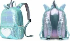 Eenhoorn Schooltas - Rugzak - Unicorn Rugtas 42 X 30 X 14 Cm- Kinderrugzak - Sequin- Luxe Giftset - Pailletten - Inclusief Tas + Etui - Turquoise - Voor Al Je Speelgoed En Schoolspullen -Schoolbenodigdheden 1200x707 1