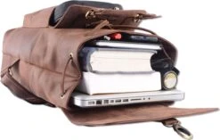 WILD WOODS Leren Unisex Rugzak Met Voorvak - Dames En Heren - Wandel Rugtas - Buffelleer - Vintage Donkerbruin 8 WILD WOODS Leren Unisex Rugzak Met Voorvak - Dames En Heren - Wandel Rugtas - Buffelleer - Vintage Donkerbruin -Schoolbenodigdheden 1200x762 2