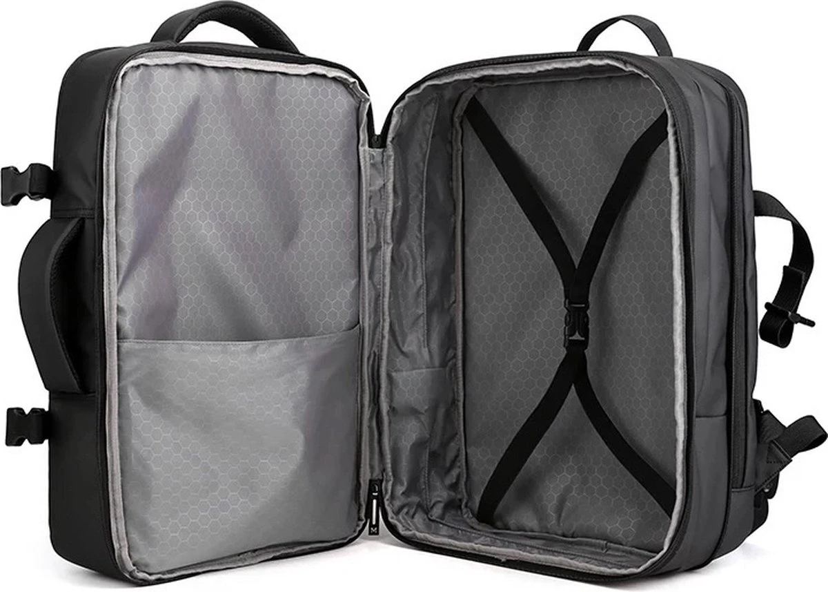 Merkloos Zakelijke Multifunctionele Rugzak/Schouder - Uitbreidbaar- Extra Ruimte -17 Inch Laptop Vak - USB Poort - Voor Werk,School,Reizen - Waterdichte Tas Voor Heren/Dames - Backpack - Zwart 9 Merkloos Zakelijke Multifunctionele Rugzak/Schouder - Uitbreidbaar- Extra Ruimte -17 Inch Laptop Vak - USB Poort - Voor Werk,School,Reizen - Waterdichte Tas Voor Heren/Dames - Backpack - Zwart - Afbeelding 9