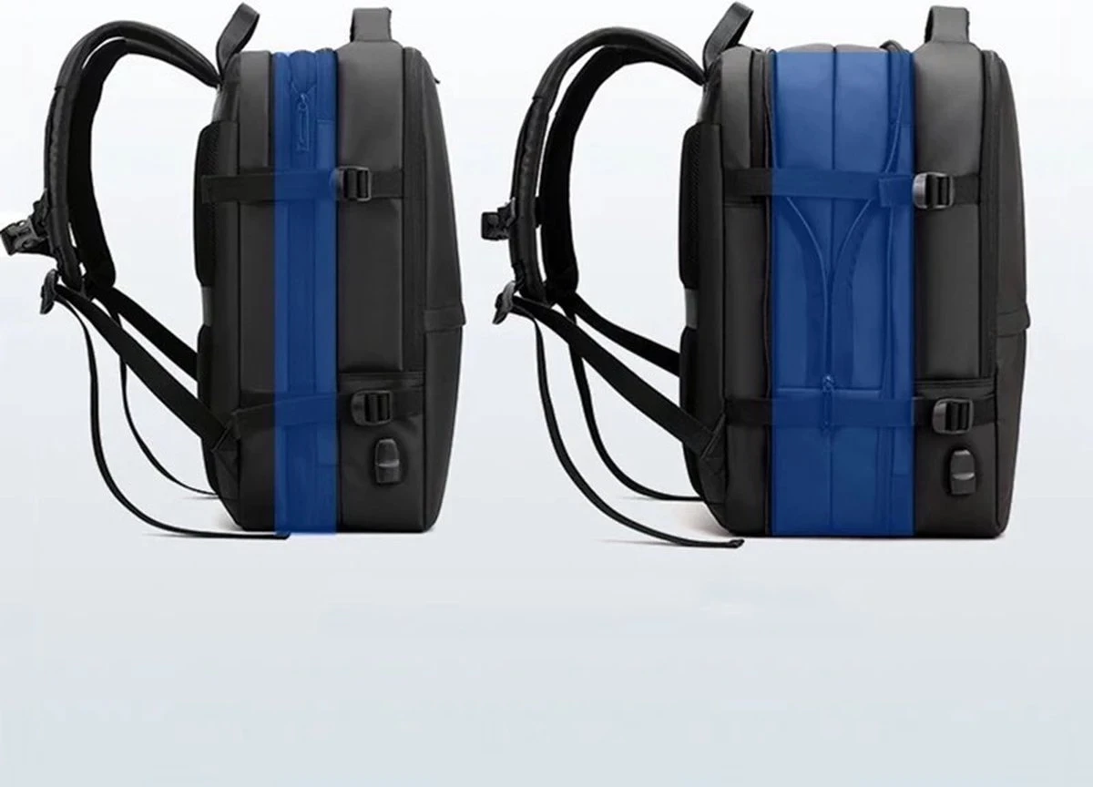 Merkloos Zakelijke Multifunctionele Rugzak/Schouder - Uitbreidbaar- Extra Ruimte -17 Inch Laptop Vak - USB Poort - Voor Werk,School,Reizen - Waterdichte Tas Voor Heren/Dames - Backpack - Zwart 3 Merkloos Zakelijke Multifunctionele Rugzak/Schouder - Uitbreidbaar- Extra Ruimte -17 Inch Laptop Vak - USB Poort - Voor Werk,School,Reizen - Waterdichte Tas Voor Heren/Dames - Backpack - Zwart - Afbeelding 3