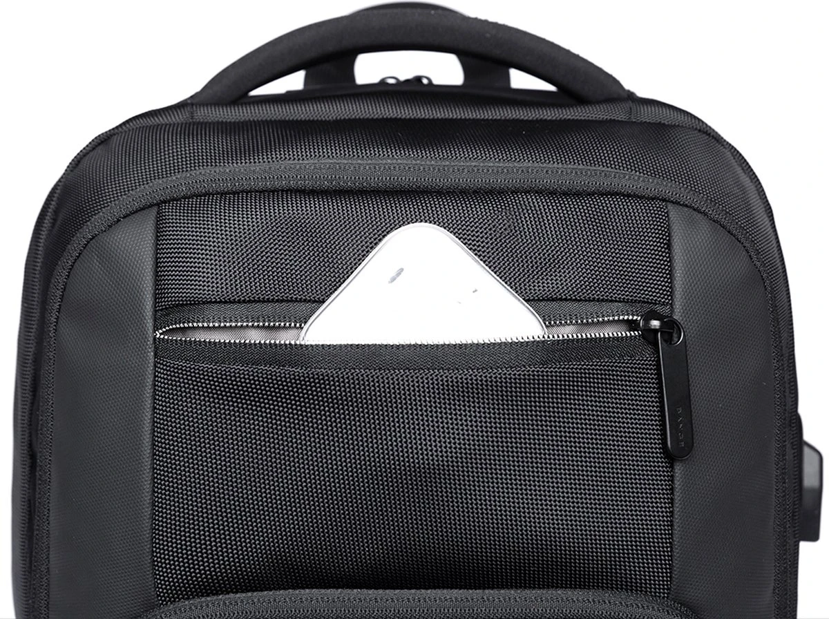 ACROPAQ Rugzak - Met Laptopvak 17 Inch, Waterdicht, Voor Dames En Heren, USB Aansluiting - Rugtas Voor Meisje En Jongens- Zwart 4 ACROPAQ Rugzak - Met Laptopvak 17 Inch, Waterdicht, Voor Dames En Heren, USB Aansluiting - Rugtas Voor Meisje En Jongens- Zwart - Afbeelding 4