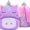 Rugzak - Schooltas - Kinderen - Eenhoorn – Unicorn - Pluche – Paars Roze - Peuters - Kleuters - Jongens - Meisjes