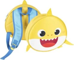 3D-Kinderrugzak Baby Shark Geel (30 X 28 X 9 Cm)
