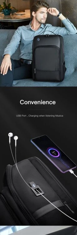 Arctic Hunter Rugtas - Laptop Tas - 15,6 Inch - Waterafstotend - Usb Oplaadstation -Schoolbenodigdheden 395x1200 1