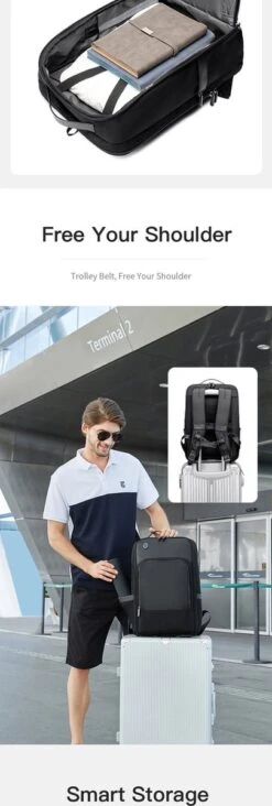 Arctic Hunter Rugtas - Laptop Tas - 15,6 Inch - Waterafstotend - Usb Oplaadstation -Schoolbenodigdheden 405x1200