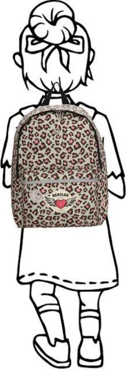 Beagles Original Kinderrugzak - Leo - Grijs -Schoolbenodigdheden 410x1200 6