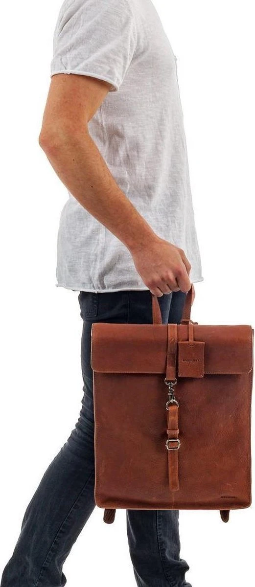 Burkely Antique Avery Unisex Rugzak - Cognac 8 Burkely Antique Avery Unisex Rugzak - Cognac - Afbeelding 8