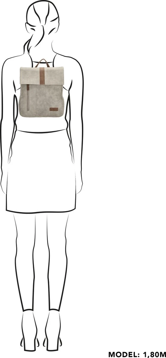 Beagles Brunete Rugzak - Lichtgrijs 6 Beagles Brunete Rugzak - Lichtgrijs - Afbeelding 6