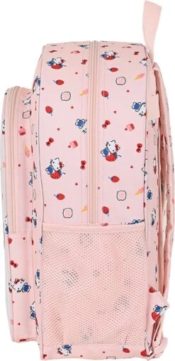 Schoolrugzak Hello Kitty Happiness Girl Roze Wit (33 X 42 X 14 Cm) -Schoolbenodigdheden 582x1200 1
