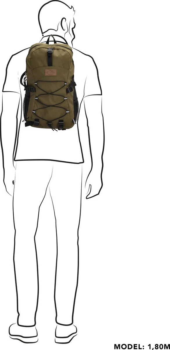 Beagles Originals Outdoor Originals Rugzak 13,3 Inch (29,4x16,6 Cm.) - Olijfgroen 4 Beagles Originals Outdoor Originals Rugzak 13,3 Inch (29,4x16,6 Cm.) - Olijfgroen - Afbeelding 4