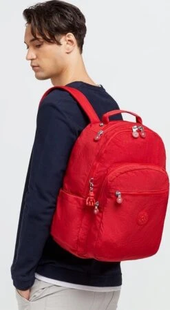 Kipling SEOUL Rugzak, 27 Liter, 15 Inch Laptopvak - Red Rouge -Schoolbenodigdheden 659x1200 1