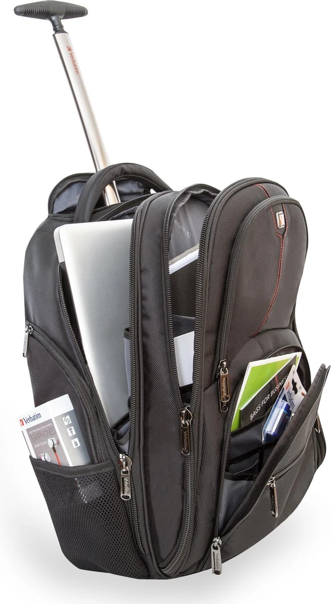 Verbatim Paris 17 Inch Laptoprugzak Met Wieltjes 3 Verbatim Paris 17 Inch Laptoprugzak Met Wieltjes - Afbeelding 3