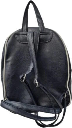 Rugzak Soepele Zwart,creme PU-Leer -Schoolbenodigdheden 676x1200 4