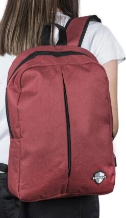 SafeSave Rugtas – Waterafstotende Schooltas Met Laptop Vak En Usb Aansluiting – Schoudertas – 15.6 Inch – Rood -Schoolbenodigdheden 696x1200 3
