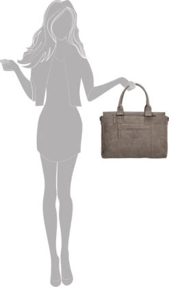 Enrico Benetti Nikki 66518 Laptoptas Met 14" Laptopvak En Tabletvak - Grijs -Schoolbenodigdheden 705x1200 6