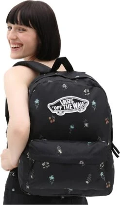 Vans Dames Laptop Rugzak / Rugtas / Laptoptas - Realm - Zwart - 15 Inch -Schoolbenodigdheden 706x1200