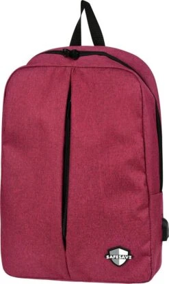 SafeSave Rugtas – Waterafstotende Schooltas Met Laptop Vak En Usb Aansluiting – Schoudertas – 15.6 Inch – Rood -Schoolbenodigdheden 712x1200 1