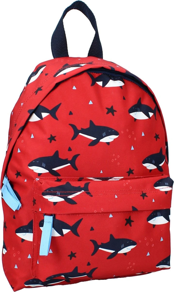 Prêt Get Excited Rugzak - Rood - Haai 2 Prêt Get Excited Rugzak - Rood - Haai - Afbeelding 2