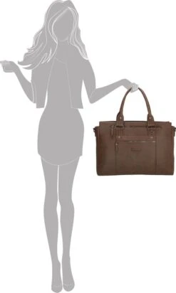 Enrico Benetti Nikki 66518 Laptoptas Met 14" Laptopvak En Tabletvak - Bruin -Schoolbenodigdheden 719x1200 7