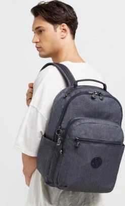 Kipling SEOUL Rugzak, 27 Liter, 15 Inch Laptopvak - Active Denim -Schoolbenodigdheden 726x1200 3