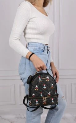 DISNEY Mickey En Minnie Mouse - Rugzak + Zakje, Zwart, Gewatteerd, Klein -Schoolbenodigdheden 741x1200 15