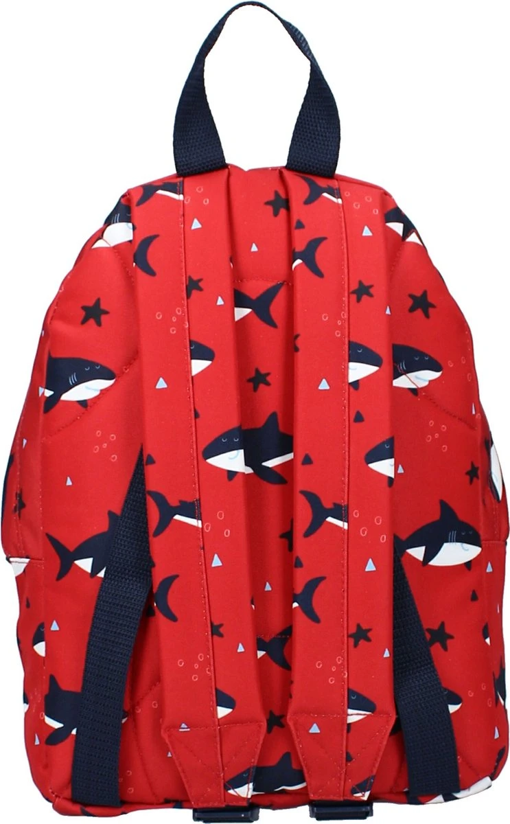Prêt Get Excited Rugzak - Rood - Haai 3 Prêt Get Excited Rugzak - Rood - Haai - Afbeelding 3