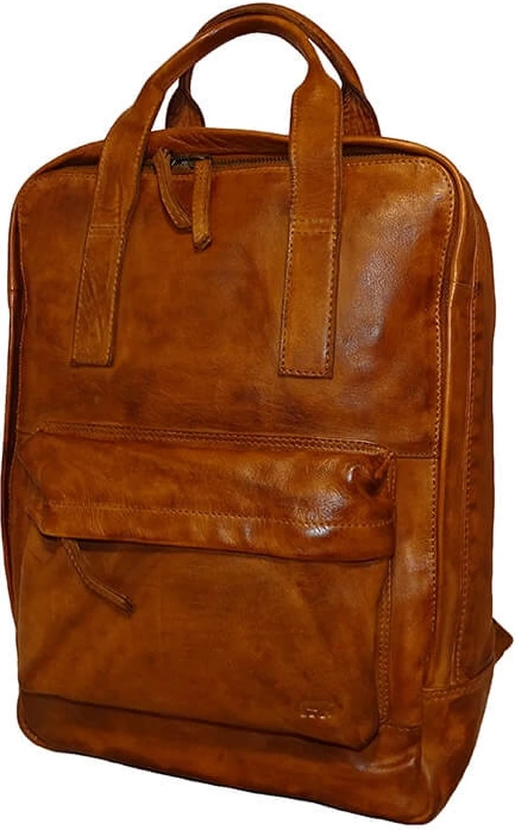 Bear Design Maja Leren Rugzak - Cognac 11 Bear Design Maja Leren Rugzak - Cognac - Afbeelding 11