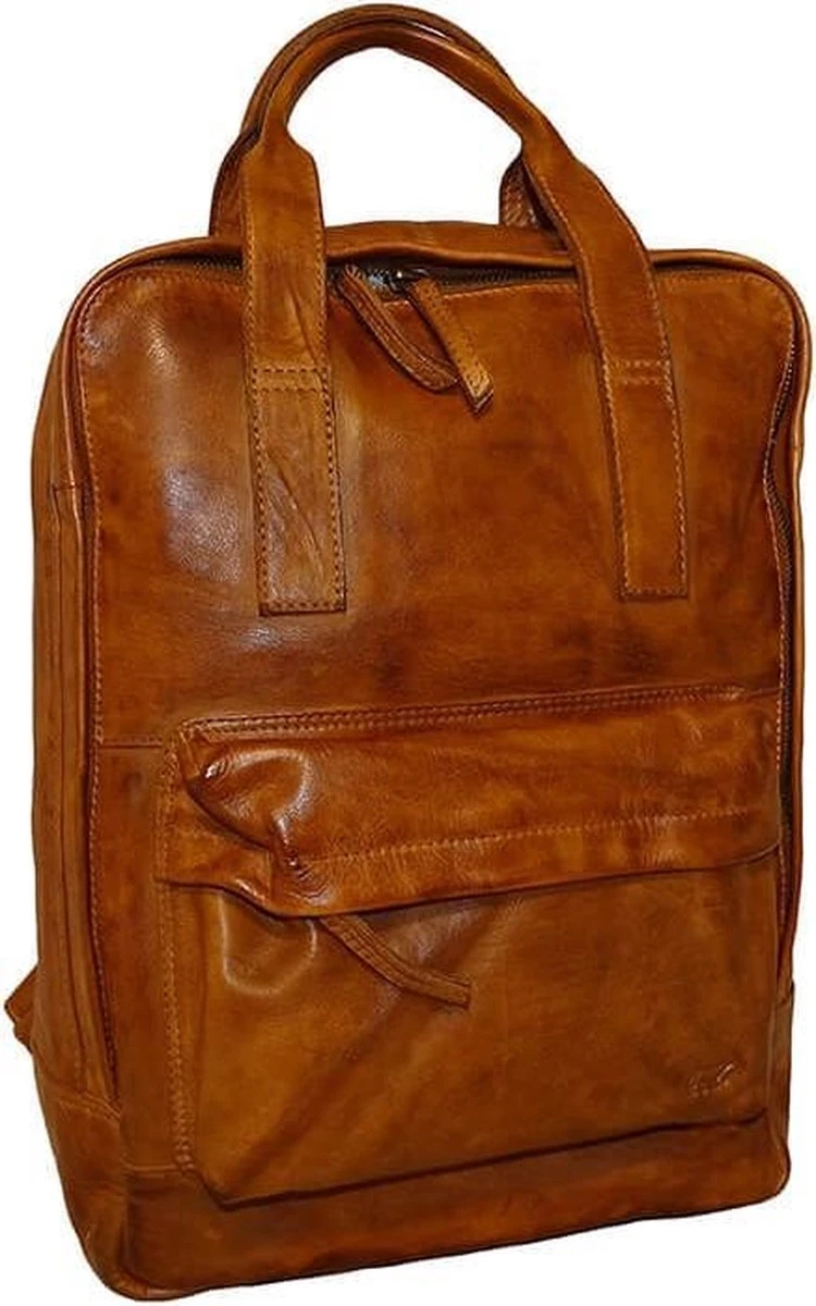 Bear Design Maja Leren Rugzak - Cognac 13 Bear Design Maja Leren Rugzak - Cognac - Afbeelding 13