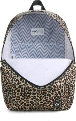 YLX Finch Rugzak. Luipaarden Print. Recyceld Rpet Materiaal. Gerecyclede Plastic Flessen - Eco Friendly. Volwassenen - Tieners - Middelbare Scholieren - Dames - Meisjes. 14" Laptop Sleeve. Backpack - Schooltas - Rugzak -Schoolbenodigdheden 756x1200