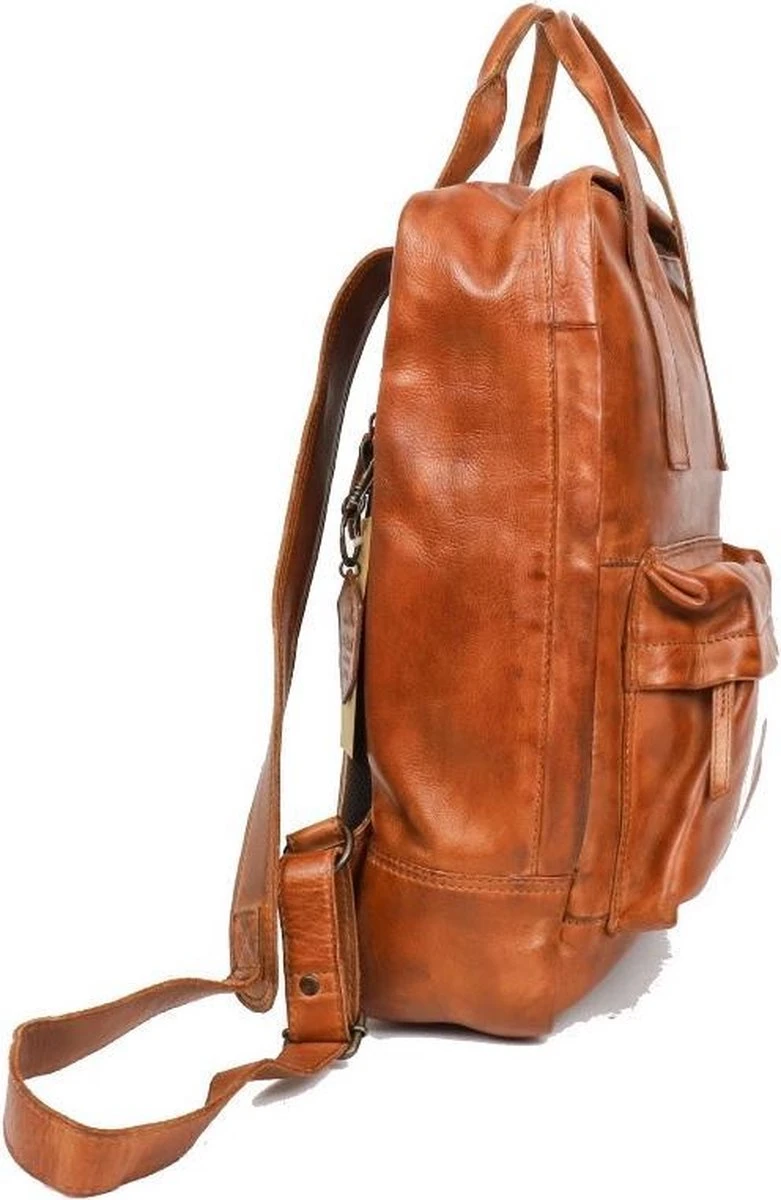 Bear Design Maja Leren Rugzak - Cognac 9 Bear Design Maja Leren Rugzak - Cognac - Afbeelding 9