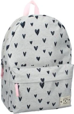 Milky Kiss Clever Girls - Rugzak - Schooltas Meisje - Grijs - Hartjes -Schoolbenodigdheden 781x1200 8