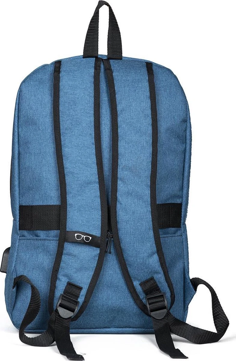 SafeSave Rugtas – Waterafstotende Schooltas Met Laptop Vak En Usb Aansluiting – Schoudertas – 15.6 Inch – Lichtblauw 2 SafeSave Rugtas – Waterafstotende Schooltas Met Laptop Vak En Usb Aansluiting – Schoudertas – 15.6 Inch – Lichtblauw - Afbeelding 2