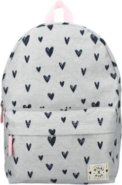Milky Kiss Clever Girls - Rugzak - Schooltas Meisje - Grijs - Hartjes -Schoolbenodigdheden 789x1200 4