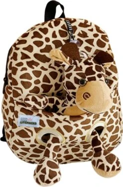 Good Lifehacks Kindertas - Rugzak - Meisje & Jongen - Schooltas - Reistas Kinderwagen - Knuffel Sinterklaas - Speenknuffel - Giraffe