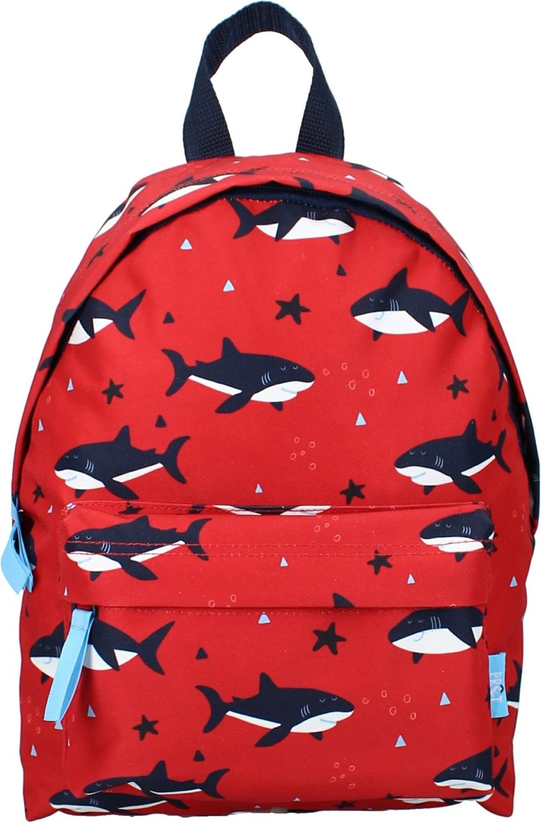 Prêt Get Excited Rugzak - Rood - Haai 1 Prêt Get Excited Rugzak - Rood - Haai