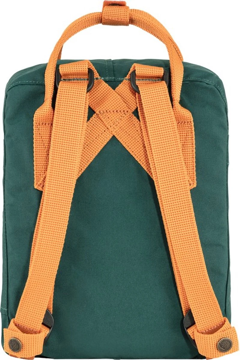 Fjallraven Fjällräven Kånken Mini Unisex Rugzak - Arctic Green-Spicy Orange 6 Fjallraven Fjällräven Kånken Mini Unisex Rugzak - Arctic Green-Spicy Orange - Afbeelding 6