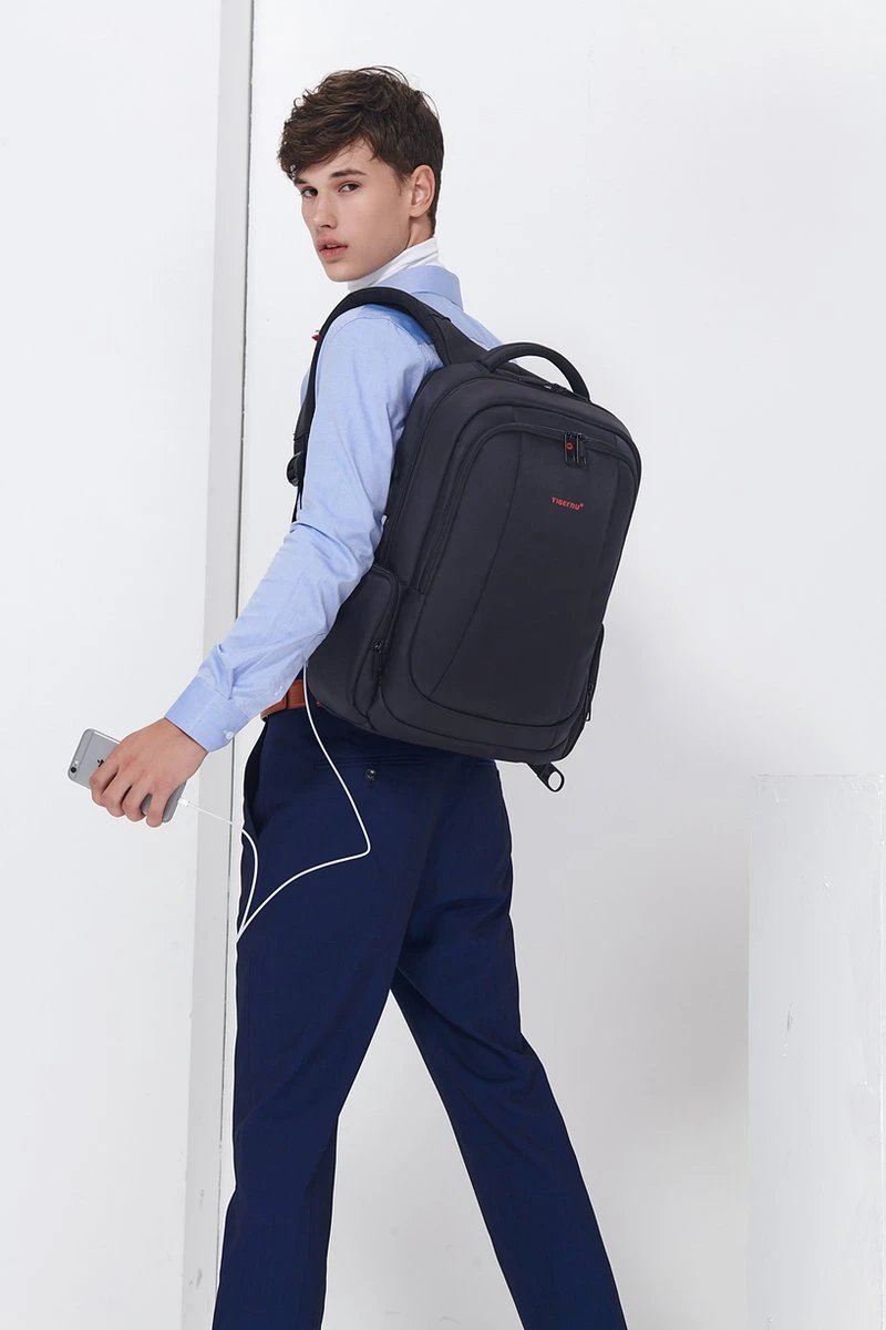 Tigernu Daily Laptop Rugzak 15,6 Inch – Rugtas - Dames En Heren – Spatwaterdicht – Anti Diefstal – 27 Liter - Zwart 20 Tigernu Daily Laptop Rugzak 15,6 Inch – Rugtas - Dames En Heren – Spatwaterdicht – Anti Diefstal – 27 Liter - Zwart - Afbeelding 20