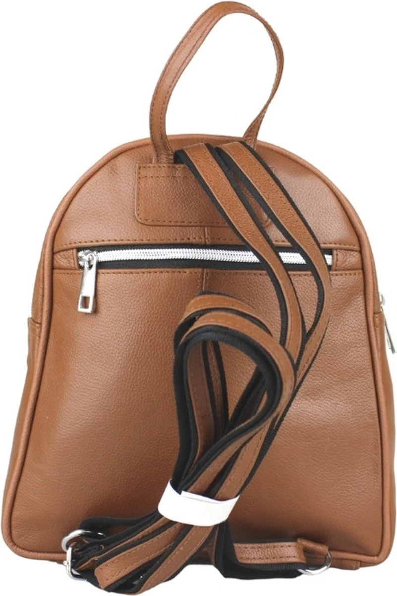 Fana Bags - Dames Rugtas Leer Cognac - Leren Rugtas Dames - Kleine Leren Rugzak Dames - Stijlvolle Rugzak Dames 3 Fana Bags - Dames Rugtas Leer Cognac - Leren Rugtas Dames - Kleine Leren Rugzak Dames - Stijlvolle Rugzak Dames - Afbeelding 3